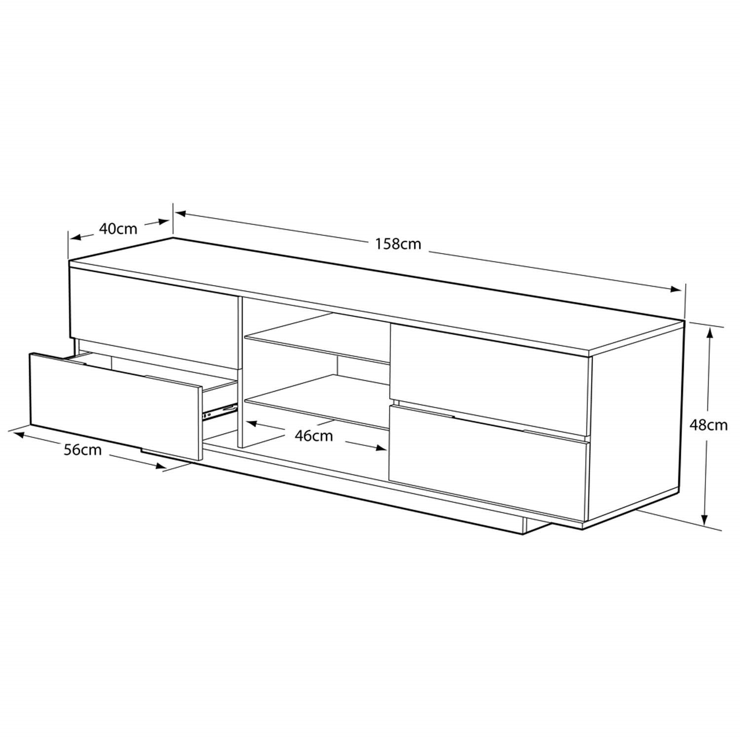 Standard tv table deals height